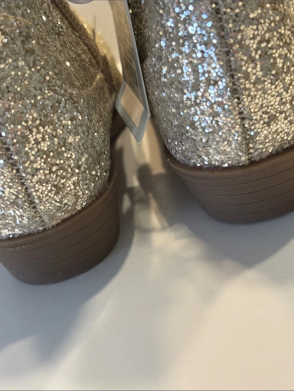 Cat & Jack Toddler Gold Glitter Dallas Cowboy Boot with Pink Accents